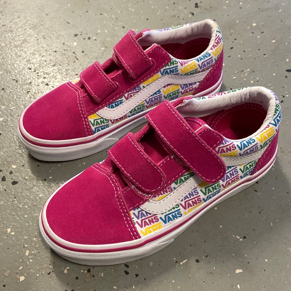 Vans Pink Velcro Toddler Sneaker